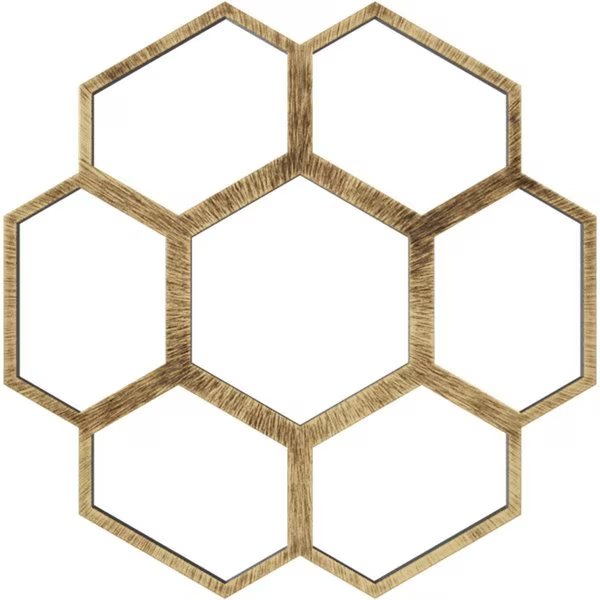 Florin Architectural Grade PVC Pierced Ceiling Medallion, Antiqued Brass, 38